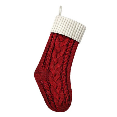 46 cm velike božićne čarape plišane božićne čarape od crvene tkanine viseći ukras Xmax poklon pakiranje čarapa božićni ukras 2023