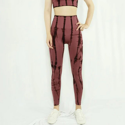 Ženska odjeća za vježbanje tie dye fitness odijela za jogu Rastezljive tajice visokog struka bešavne trenirke sportski set za jogu