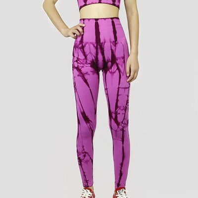 Ženska odjeća za vježbanje tie dye fitness odijela za jogu Rastezljive tajice visokog struka bešavne trenirke sportski set za jogu