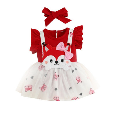 ma&baby 0-18M Novorođena dojenčad Haljina za djevojčice Cartton Fox Tulle Tutu Party haljine za djevojčice Ljetna odjeća D01