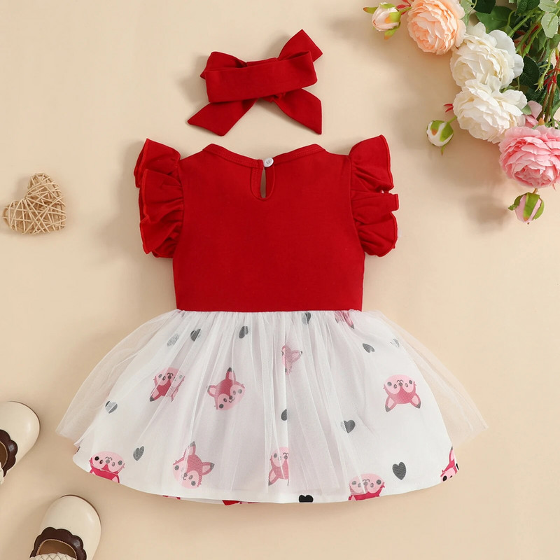 ma&baby 0-18M Novorođena dojenčad Haljina za djevojčice Cartton Fox Tulle Tutu Party haljine za djevojčice Ljetna odjeća D01