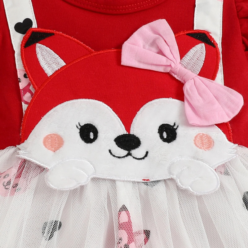 ma&baby 0-18M Novorođena dojenčad Haljina za djevojčice Cartton Fox Tulle Tutu Party haljine za djevojčice Ljetna odjeća D01