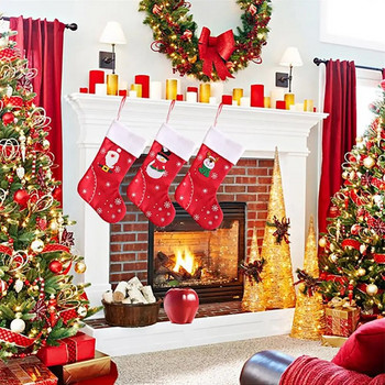 Είδη πάρτι Κάλτσα Χριστουγεννιάτικο Δέντρο Διακόσμηση σπιτιού Υφασμάτινο Κρεμαστό στολίδι Χριστουγεννιάτικο δέντρο Πρωτοχρονιά 2023 Noel Navidad Χριστουγεννιάτικο δώρο
