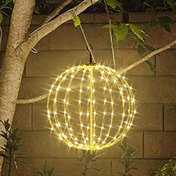Sphere Lighted Display Χριστουγεννιάτικη Διακόσμηση Λάμψη μπάλα LED Πλαίσιο φωτισμού Μεγάλα Φώτα μπάλα Νεράιδα Φωτάκια για Διακόσμηση βεράντας βεράντας