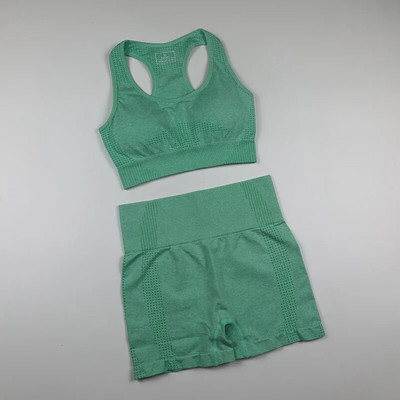 Odjeća za vježbanje za žene Bešavna sportska odijela za jogu Top sportski grudnjak + kratke hlače za fitness visokog struka 2-dijelni komplet za teretanu Sportska odjeća za trčanje
