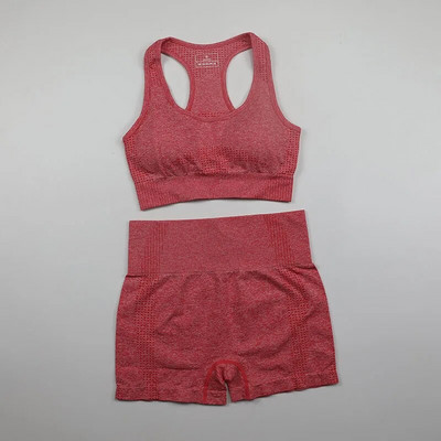 Odjeća za vježbanje za žene Bešavna sportska odijela za jogu Top sportski grudnjak + kratke hlače za fitness visokog struka 2-dijelni komplet za teretanu Sportska odjeća za trčanje