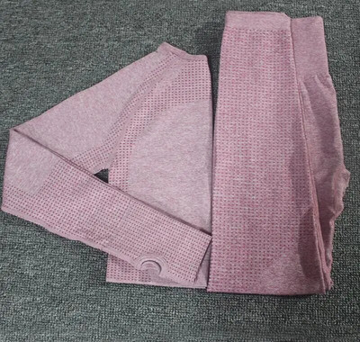 Naiste õmblusteta joogakomplekt Fitness Spordiülikonnad JÕUSARI riie Joogasärgid Kõrge vöökohaga Jooksu säärised Treeningpüksid Särgid Rinnahoidja Topid