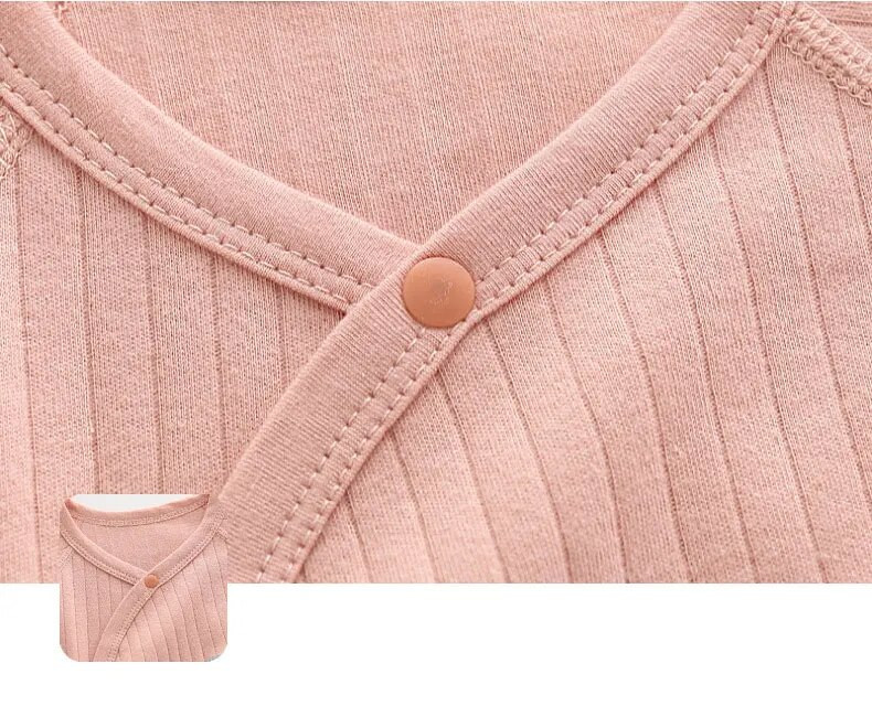 Apģērbi zīdaiņiem no 0 līdz 12 mēnešiem 100% kokvilnas apģērbi jaundzimušajiem Vienkrāsaini bodiji un viendaļīgi rudens un ziemas kombinezoni