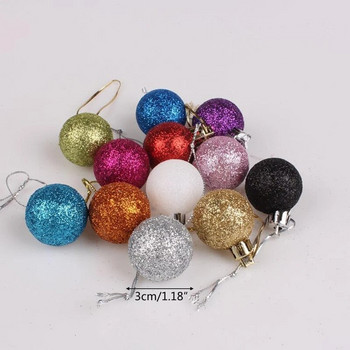 24 x Πλαστική μπαλίτσα για χριστουγεννιάτικο δέντρο κρεμαστά μενταγιόν Στολίδι Διακοσμητικά στρογγυλά πλαστικά στολίδια Διακόσμηση πάρτι με μπάλα