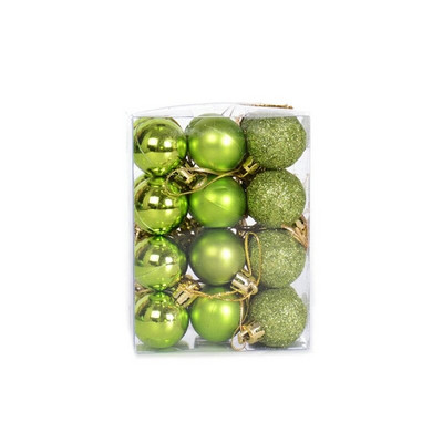 24 x пластмасова топка с безделница Коледна елха Висящи висулки Орнамент Декоративни кръгли пластмасови орнаменти Топка Парти декор