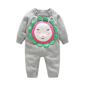 Odjeća za novorođenčad Odjeća za djevojčice Odjeća za bebe od 0 do 12 mjeseci Bodiji i jednodijelni kombinezoni za proljeće i jesen Pleteni kombinezon dugih rukava