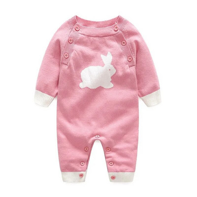 Odjeća za novorođenčad Odjeća za djevojčice Odjeća za bebe od 0 do 12 mjeseci Bodiji i jednodijelni kombinezoni za proljeće i jesen Pleteni kombinezon dugih rukava