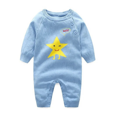 Odjeća za novorođenčad Odjeća za djevojčice Odjeća za bebe od 0 do 12 mjeseci Bodiji i jednodijelni kombinezoni za proljeće i jesen Pleteni kombinezon dugih rukava