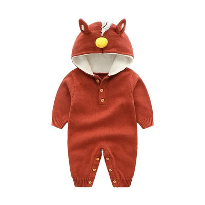 Odjeća za novorođenčad Odjeća za djevojčice Odjeća za bebe od 0 do 12 mjeseci Bodiji i jednodijelni kombinezoni za proljeće i jesen Pleteni kombinezon dugih rukava