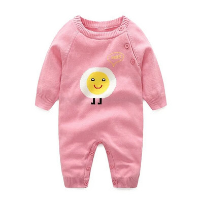 Odjeća za novorođenčad Odjeća za djevojčice Odjeća za bebe od 0 do 12 mjeseci Bodiji i jednodijelni kombinezoni za proljeće i jesen Pleteni kombinezon dugih rukava