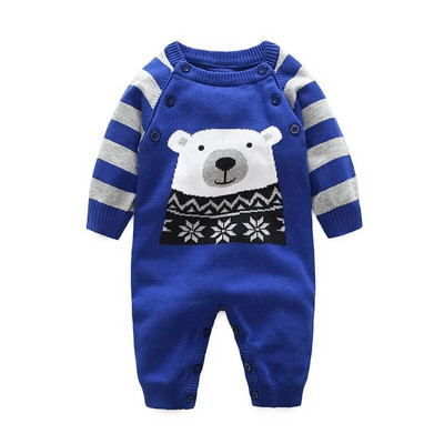 Odjeća za novorođenčad Odjeća za djevojčice Odjeća za bebe od 0 do 12 mjeseci Bodiji i jednodijelni kombinezoni za proljeće i jesen Pleteni kombinezon dugih rukava