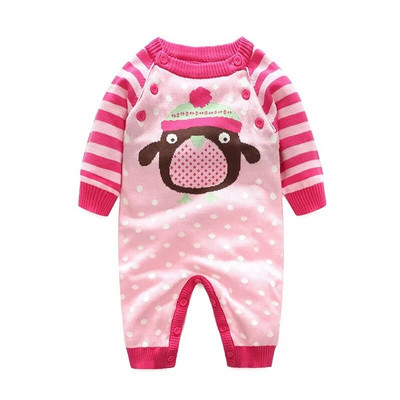 Odjeća za novorođenčad Odjeća za djevojčice Odjeća za bebe od 0 do 12 mjeseci Bodiji i jednodijelni kombinezoni za proljeće i jesen Pleteni kombinezon dugih rukava