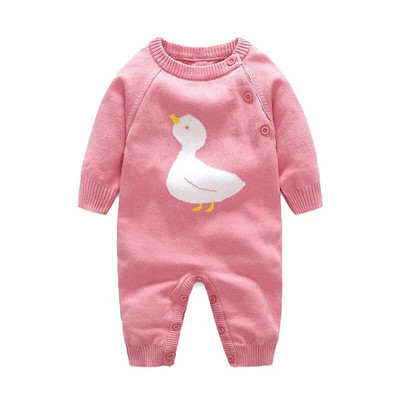 Odjeća za novorođenčad Odjeća za djevojčice Odjeća za bebe od 0 do 12 mjeseci Bodiji i jednodijelni kombinezoni za proljeće i jesen Pleteni kombinezon dugih rukava
