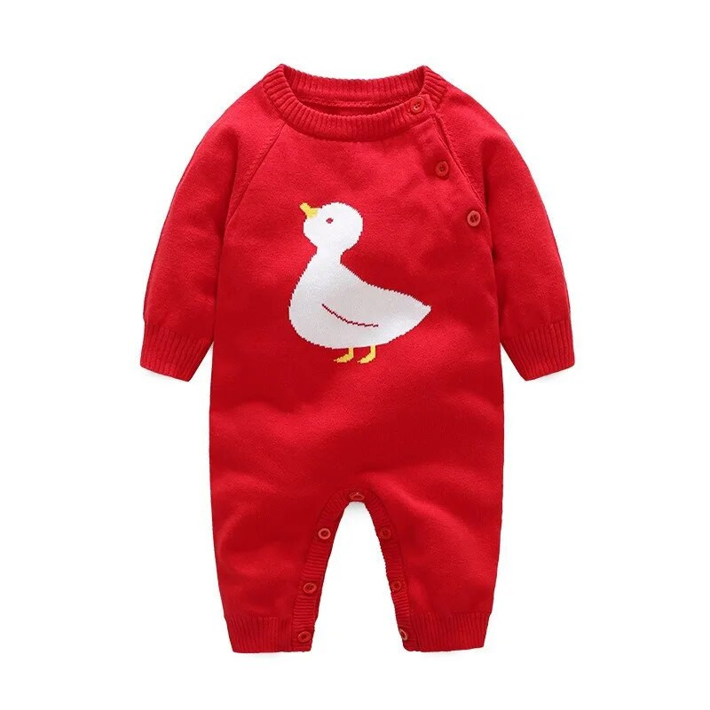 Odjeća za novorođenčad Odjeća za djevojčice Odjeća za bebe od 0 do 12 mjeseci Bodiji i jednodijelni kombinezoni za proljeće i jesen Pleteni kombinezon dugih rukava