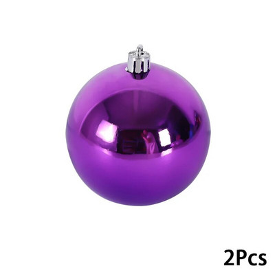 2gab 10 cm krāsaina Ziemassvētku balle Jaungada Ziemassvētku eglīšu rotājumi Rotaļlietu bumba piekarināmā bumba svētku balle Ziemassvētku rotājumi 2024