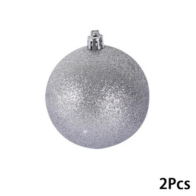 2gab 10 cm krāsaina Ziemassvētku balle Jaungada Ziemassvētku eglīšu rotājumi Rotaļlietu bumba piekarināmā bumba svētku balle Ziemassvētku rotājumi 2024