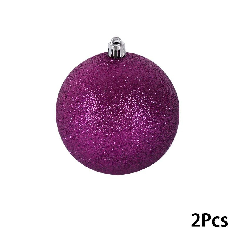 2gab 10 cm krāsaina Ziemassvētku balle Jaungada Ziemassvētku eglīšu rotājumi Rotaļlietu bumba piekarināmā bumba svētku balle Ziemassvētku rotājumi 2024