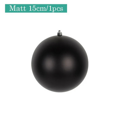 4-15 cm Božićna kuglica Dekoracija Crna Zaštita okoliša PVC Viseći ukrasi Kuglice Božićno drvce Ukrasni privjesak Navidad 2024