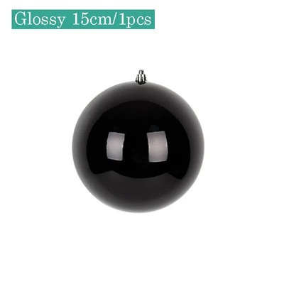 4-15 cm Božićna kuglica Dekoracija Crna Zaštita okoliša PVC Viseći ukrasi Kuglice Božićno drvce Ukrasni privjesak Navidad 2024