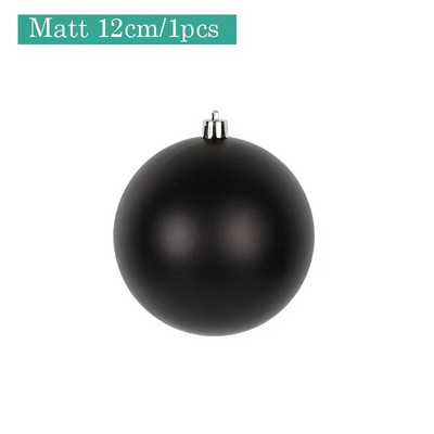 4-15 cm Božićna kuglica Dekoracija Crna Zaštita okoliša PVC Viseći ukrasi Kuglice Božićno drvce Ukrasni privjesak Navidad 2024