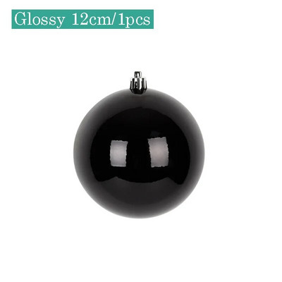 4-15 cm Božićna kuglica Dekoracija Crna Zaštita okoliša PVC Viseći ukrasi Kuglice Božićno drvce Ukrasni privjesak Navidad 2024