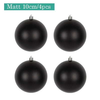 4-15 cm Božićna kuglica Dekoracija Crna Zaštita okoliša PVC Viseći ukrasi Kuglice Božićno drvce Ukrasni privjesak Navidad 2024