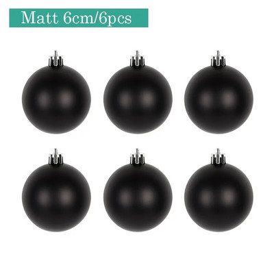 4-15 cm Božićna kuglica Dekoracija Crna Zaštita okoliša PVC Viseći ukrasi Kuglice Božićno drvce Ukrasni privjesak Navidad 2024