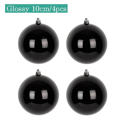 4-15 cm Božićna kuglica Dekoracija Crna Zaštita okoliša PVC Viseći ukrasi Kuglice Božićno drvce Ukrasni privjesak Navidad 2024
