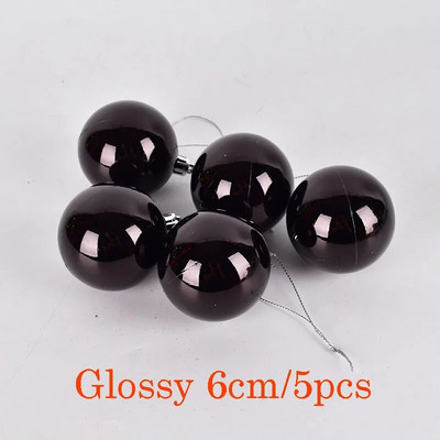 4-15 cm Božićna kuglica Dekoracija Crna Zaštita okoliša PVC Viseći ukrasi Kuglice Božićno drvce Ukrasni privjesak Navidad 2024