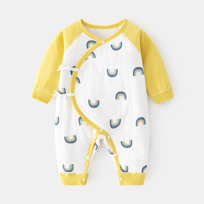 Odjeća za bebe od 0 do 12 mjeseci 100% pamuk Odjeća za novorođenčad Jednobojni bodiji i jednodijelni jesensko-zimski kombinezoni