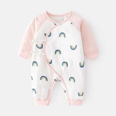 Odjeća za bebe od 0 do 12 mjeseci 100% pamuk Odjeća za novorođenčad Jednobojni bodiji i jednodijelni jesensko-zimski kombinezoni