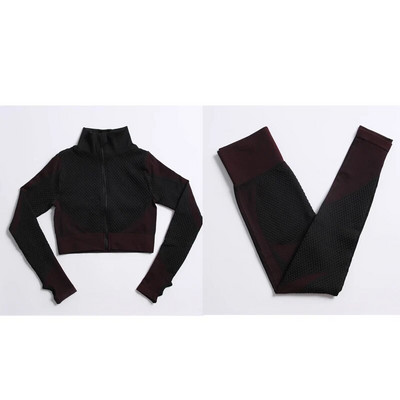 Prilagođeni logo Bešavni ženski setovi za jogu Sportska odijela za teretanu Odjeća za trčanje Fitness Sportska oprema za teretanu Ženska odjeća za jogu dugih rukava