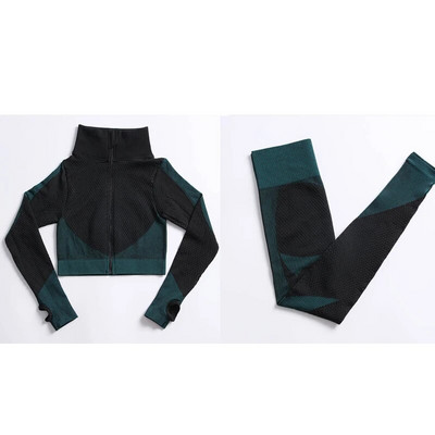 Prilagođeni logo Bešavni ženski setovi za jogu Sportska odijela za teretanu Odjeća za trčanje Fitness Sportska oprema za teretanu Ženska odjeća za jogu dugih rukava