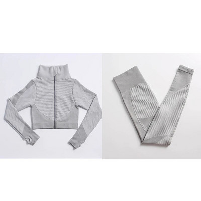 Prilagođeni logo Bešavni ženski setovi za jogu Sportska odijela za teretanu Odjeća za trčanje Fitness Sportska oprema za teretanu Ženska odjeća za jogu dugih rukava