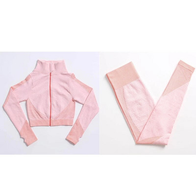 Prilagođeni logo Bešavni ženski setovi za jogu Sportska odijela za teretanu Odjeća za trčanje Fitness Sportska oprema za teretanu Ženska odjeća za jogu dugih rukava