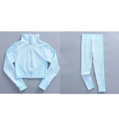 Prilagođeni logo Bešavni ženski setovi za jogu Sportska odijela za teretanu Odjeća za trčanje Fitness Sportska oprema za teretanu Ženska odjeća za jogu dugih rukava