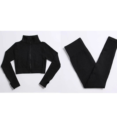 Prilagođeni logo Bešavni ženski setovi za jogu Sportska odijela za teretanu Odjeća za trčanje Fitness Sportska oprema za teretanu Ženska odjeća za jogu dugih rukava