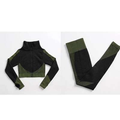 Prilagođeni logo Bešavni ženski setovi za jogu Sportska odijela za teretanu Odjeća za trčanje Fitness Sportska oprema za teretanu Ženska odjeća za jogu dugih rukava