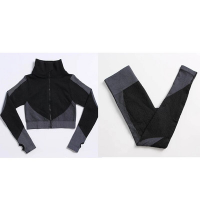 Prilagođeni logo Bešavni ženski setovi za jogu Sportska odijela za teretanu Odjeća za trčanje Fitness Sportska oprema za teretanu Ženska odjeća za jogu dugih rukava