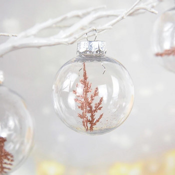 Χριστουγεννιάτικη μπάλα 6 τμχ Διαφανές πλαστικό μπιχλιμπίδι που γεμίζει Χριστουγεννιάτικο δέντρο Κρεμαστό στολίδι Καλά Χριστούγεννα Διακόσμηση σπιτιού Πρωτοχρονιάτικο δώρο