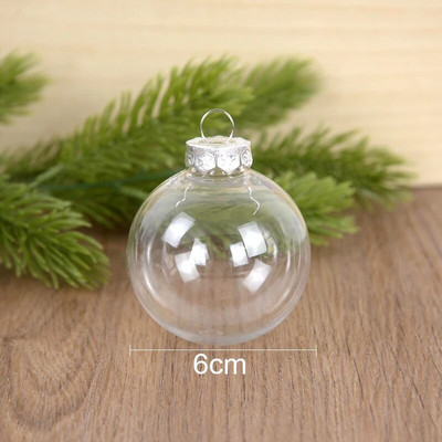 6Gb Ziemassvētku bumba caurspīdīga plastmasas pildāma nieciņa Ziemassvētku eglītes piekārts rotājums Priecīgus Ziemassvētkus mājas dekorēšanai Jaungada dāvana