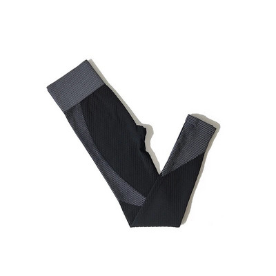 Antblauzdžiai aukštu juosmeniu + sportinė liemenėlė Moterims besiūliai jogos rinkinys Sporto drabužiai Sporto kostiumai Treniruotės drabužiai Moteriai bėgiojančiai sportinė apranga