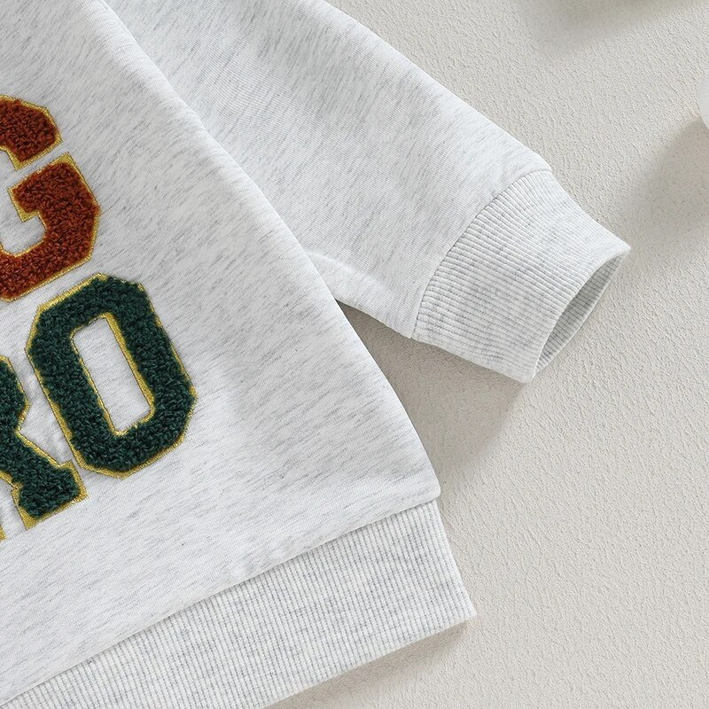 Őszi gyerekek fiúk hozzáillő ruhák kisgyermek újszülött fiúk betűhímzés hosszú ujjú pulóver Body/pulóverek ruhák