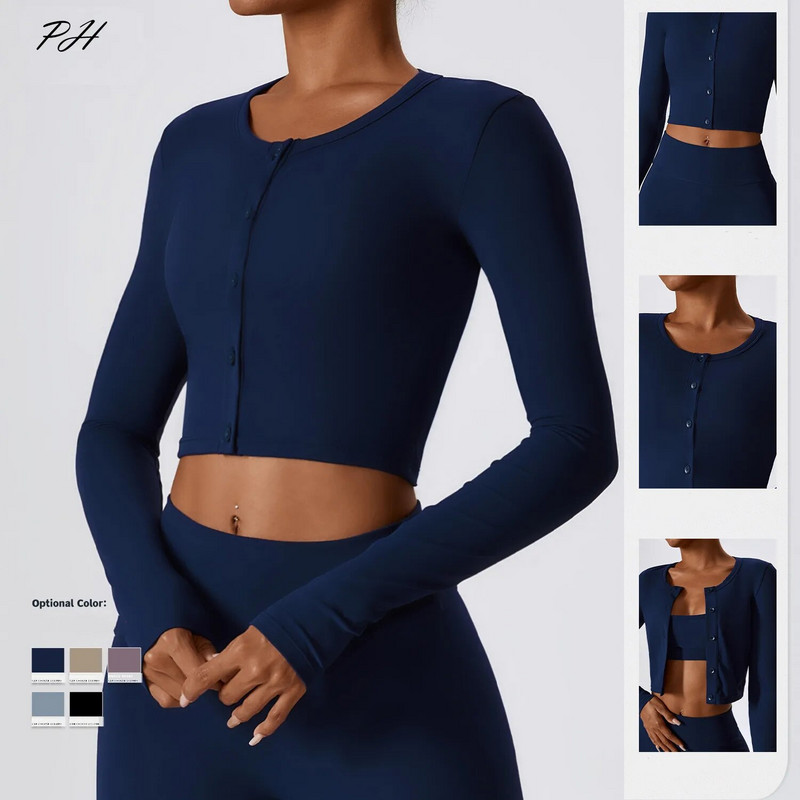 Usko sportsko odijelo za jogu i fitnes s dugim rukavima Ženska gola majica s kratkim rukavima za trčanje na otvorenom, komplet tajica, jesensko novo 2023.