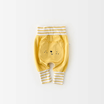 Jesenske dječje hlače za dječake 2023. Nove korejske dječje hlače iz crtića visokog struka Pamučna odjeća za djevojčice 0-3 godine Prugasta odjeća